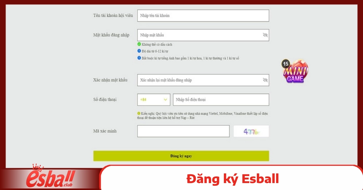 TRANG CHỦ 14 Đăng Ký Tài Khoản Esball Đơn Giản – Chỉ Trong 1 Phút